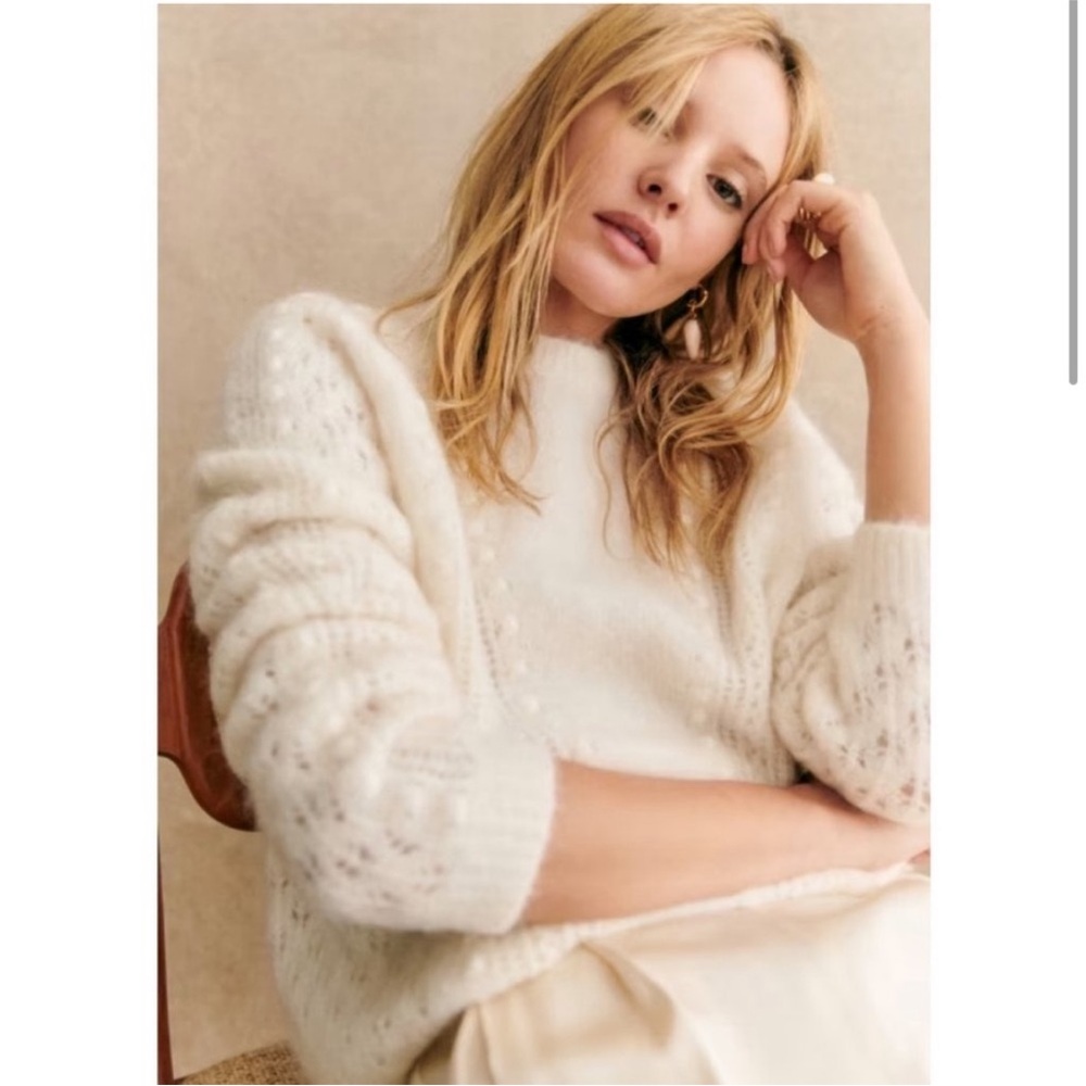 Sezane Come Jumper Ivory Wool Sweater XXS